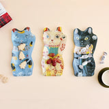 Lucky cat plate by Nathalie Lété -black cat