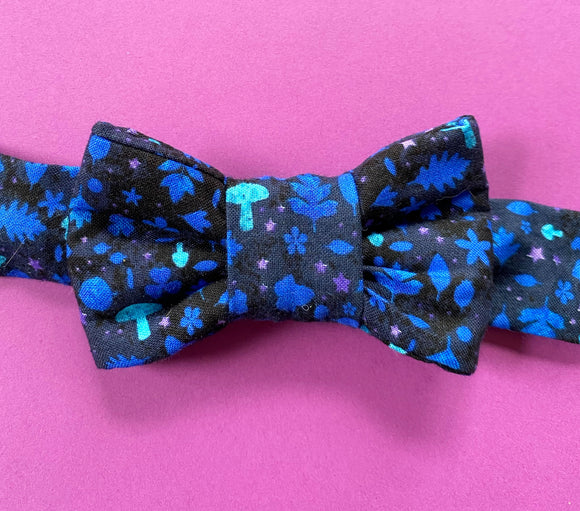 Enchanted Forest Bow Tie Cat Collar