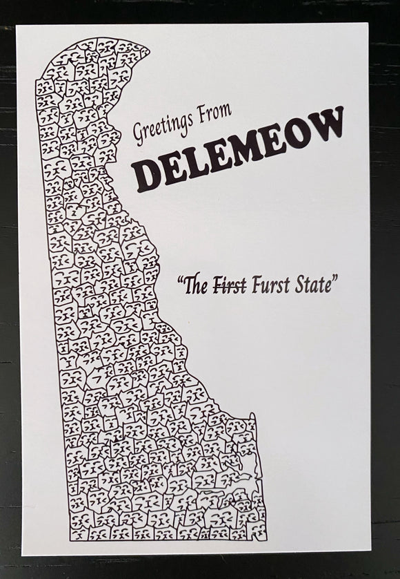 Delemeow postcard