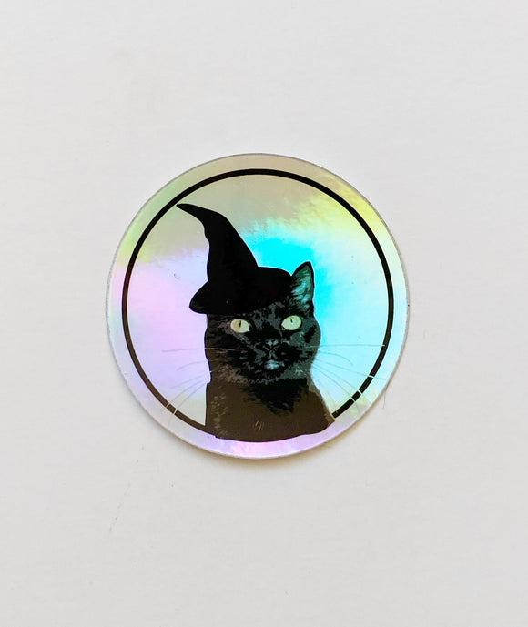 Witch City Kitty 2” Hologram Sticker