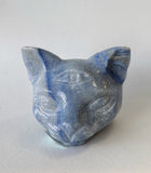 2” Blue Aventurine Mystical cat crystal Carving