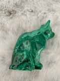 Malachite Crystal Cat