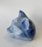 2” Blue Aventurine Mystical cat crystal Carving