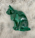 Malachite Crystal Cat