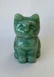 2.5” Aventurine Crystal Cat Carving