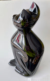 Huge 7” Obsidian Cat crystal Carving