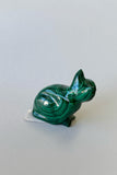 Small 1.5” Malachite cat crystal Carving
