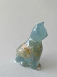 2 “ Blue Onyx Cat Carving