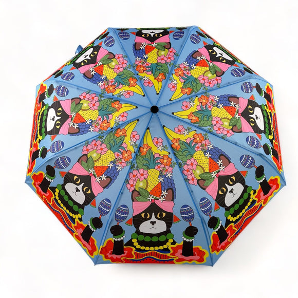 Carmen Miranda Cat Travel Umbrella