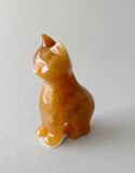 2 “ Brown Onyx Cat Carving