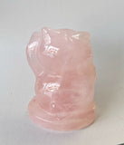 2.5” rose quartz lucky Cat crystal Carving