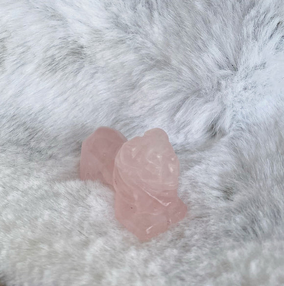 1” Rose Quartz Crystal Lion