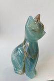 Large 4” Blue Onyx Cat crystal Carving