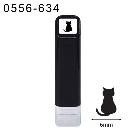 Self-inking mini stamp: black cat