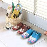 Cat Slippers by Nathalie Lété - green