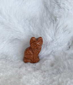 1” Goldstone Crystal Cat