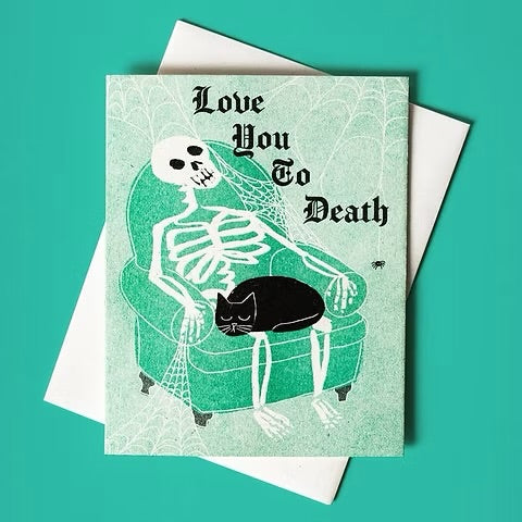 Love You to Death Cat Card