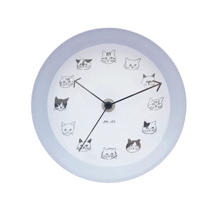 Cat Clock -grey