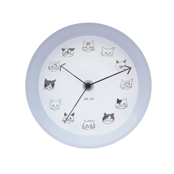 Cat Clock -grey