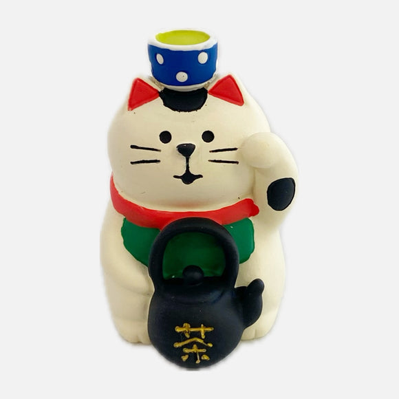 Green tea lucky Cat Decole Concombre