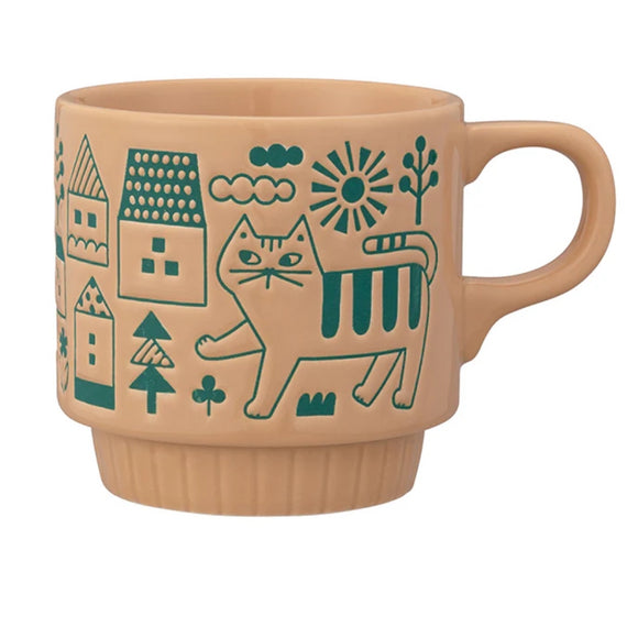 Decole Walking Cat Mug - Village