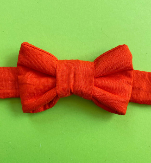 Orange Bow Tie Cat Collar