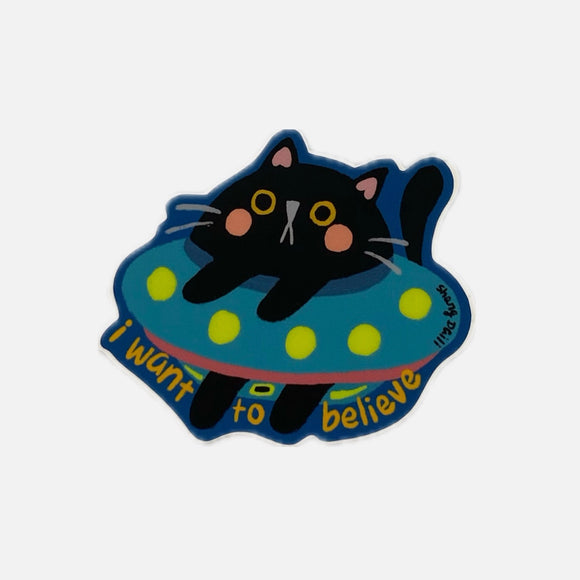 UFO Cat Sticker