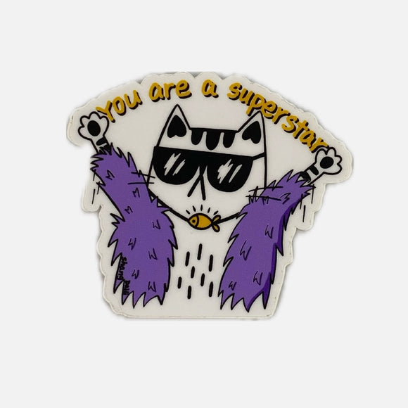 Superstar Cat Sticker