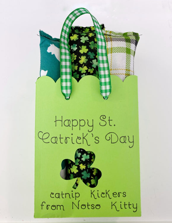 Happy St Catrick’s Day! Catnip Cat Toy Set - 6 green Catnip Kickers