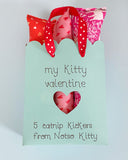 My Kitty Valentine Catnip Cat Toy Set - 5 Love Print Catnip Kickers