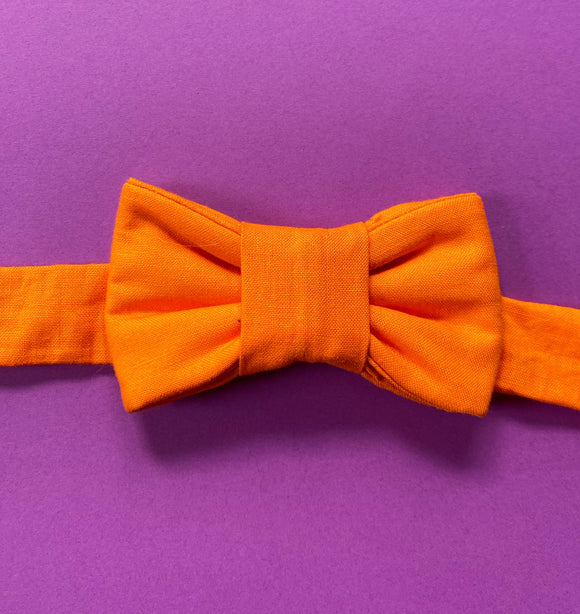 Orange Bow Tie Cat Collar