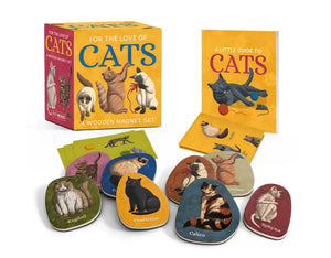 For the Love of Cats: wooden magnet set