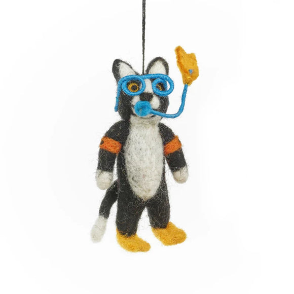 Scuba Cat Ornament