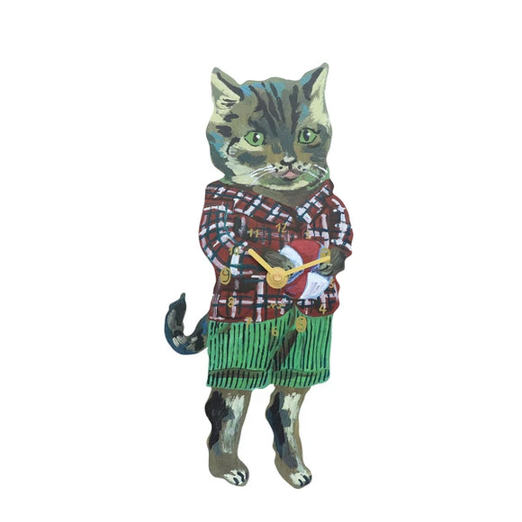 Cat Wall Clock by Nathalie Lété
