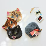 Nathalie Lété Pouch - embroidered grey cat