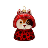 Yayoi Kusama Cat Ornament - Red