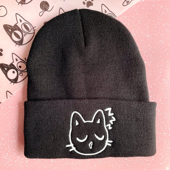 Glow in the Dark Sleepy Cat Beanie