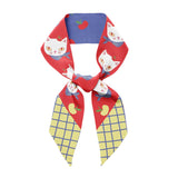 Apple Cat Twilly Ribbon Scarf