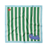 Blue Cat Stripes Cotton Bandana