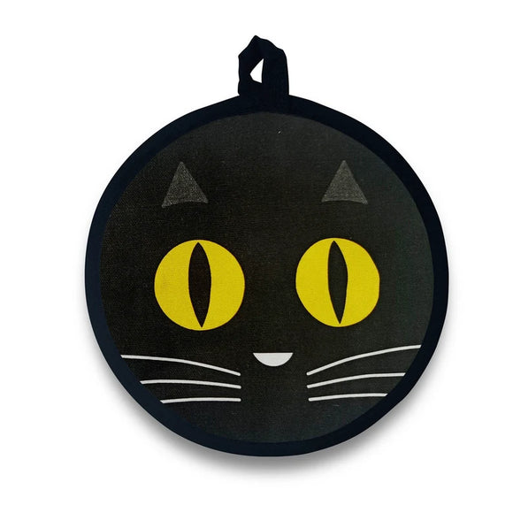 Big Eyes Black Cat Potholder