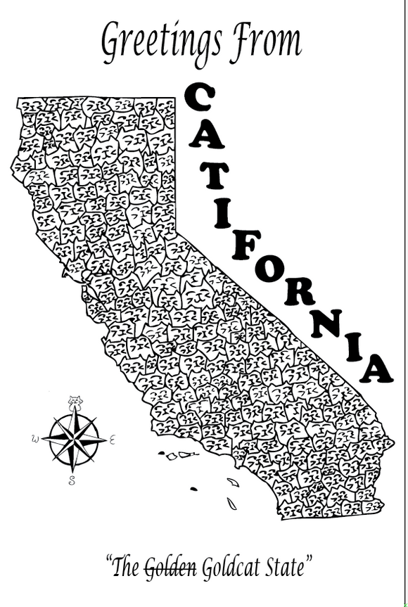 Catifornia Postcard