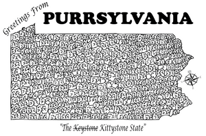 Purrsylvania Postcard