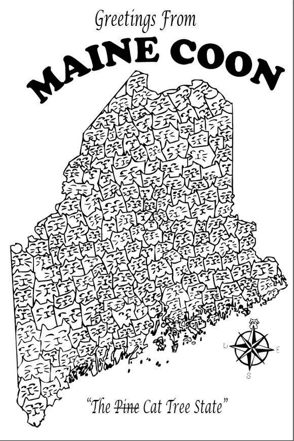 Maine Coon Postcard