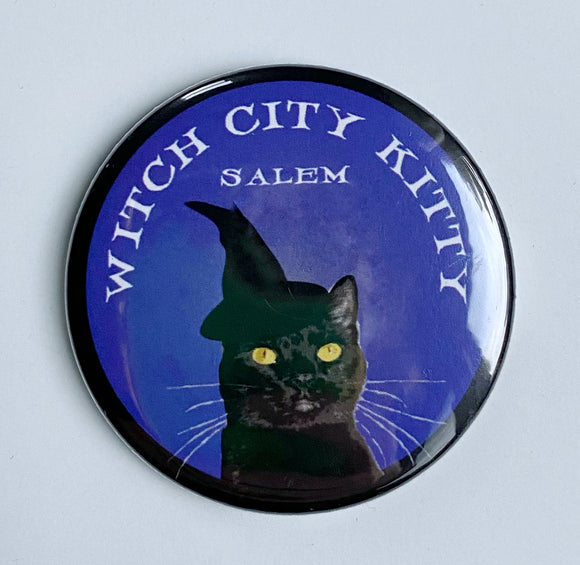 Witch City Kitty 3” Magnet- Purple