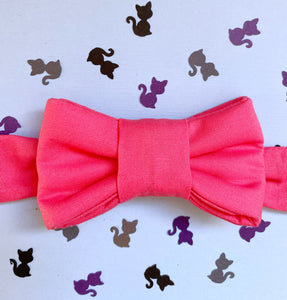 Bright pink Bow Tie Cat Collar