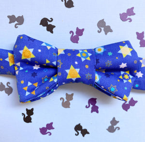 Holiday Bow Tie For Cats- Hannukah