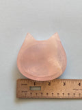 Rose Quartz Crystal Cat Bowl